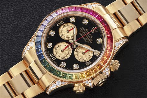 Rolex daytona gold with diamonds